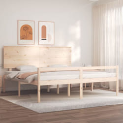 Lit Pour Personne Âgée Sans Matelas Bois Massif Vidaxl