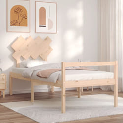 Lit Pour Personne Âgée Sans Matelas Bois Massif Vidaxl