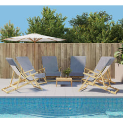 Vidaxl - Serviettes de plage 6 pcs gris 60x135 cm tissu 400 gsm