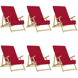 Vidaxl - Serviettes de plage 6 pcs bordeaux 60x135 cm tissu 400 gsm