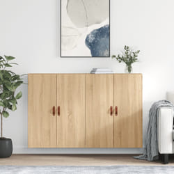 vidaXL Armoires murales 2 pcs chêne sonoma 69,5x34x90 cm