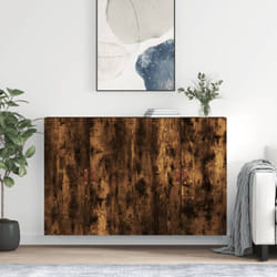 vidaXL Armoires murales 2 pcs chêne fumé 69,5x34x90 cm