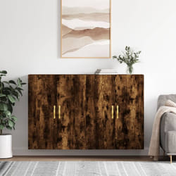 vidaXL Armoires murales 2 pcs chêne fumé 69,5x34x90 cm