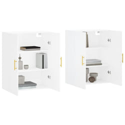vidaXL Armoires murales 2 pcs blanc 69,5x34x90 cm