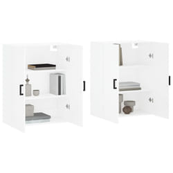 vidaXL Armoires murales 2 pcs blanc 69,5x34x90 cm