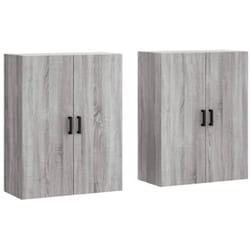 vidaXL Armoires murales 2 pcs sonoma gris 69,5x34x90 cm