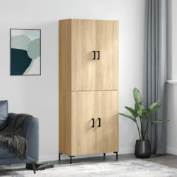 vidaXL Buffet haut Chêne sonoma 69,5x34x180 cm Bois d'ingénierie