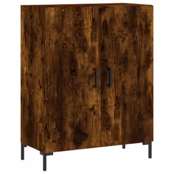 vidaXL Buffet haut Chêne fumé 69,5x34x180 cm Bois d'ingénierie