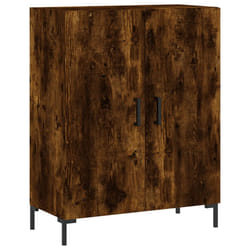 vidaXL Buffet haut Chêne fumé 69,5x34x180 cm Bois d'ingénierie