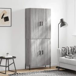 vidaXL Buffet haut Sonoma gris 69,5x34x180 cm Bois d'ingénierie