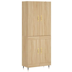 vidaXL Buffet haut Chêne sonoma 69,5x34x180 cm Bois d'ingénierie