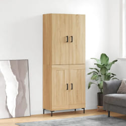 vidaXL Buffet haut Chêne sonoma 69,5x34x180 cm Bois d'ingénierie