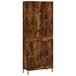 vidaXL Buffet haut Chêne fumé 69,5x34x180 cm Bois d'ingénierie