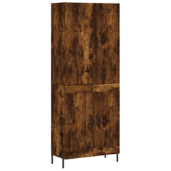 vidaXL Buffet haut Chêne fumé 69,5x34x180 cm Bois d'ingénierie