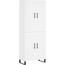 vidaXL Buffet haut Blanc 69,5x34x180 cm Bois d'ingénierie
