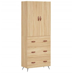 vidaXL Buffet haut Chêne sonoma 69,5x34x180 cm Bois d'ingénierie
