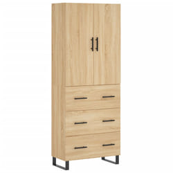 vidaXL Buffet haut Chêne sonoma 69,5x34x180 cm Bois d'ingénierie