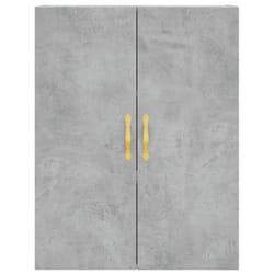 vidaXL Buffet haut Gris béton 69,5x34x180 cm Bois d'ingénierie