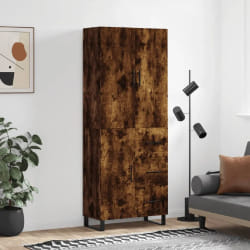 vidaXL Buffet Haut - Chêne fumé - 69,5 x 34 x 180 cm