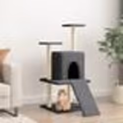 vidaXL Arbre à chat avec griffoirs en sisal gris foncé 110 cm