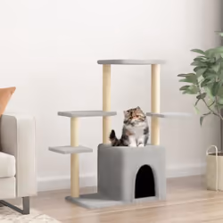 Gardez vos adorables chats amusés sans fin avec cet arbre à chat tout-en-un ! Tour pour chats tout-en-un : le mobilier pour c ...