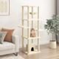vidaXL Arbre à chat avec griffoirs en sisal Crème 154 cm