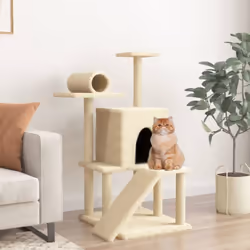 Gardez vos adorables chats amusés sans fin avec cet arbre à chat tout-en-un ! Tour pour chats tout-en-un : le mobilier pour c ...