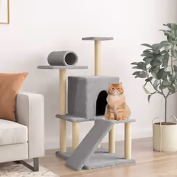 Gardez vos adorables chats amusés sans fin avec cet arbre à chat tout-en-un ! Tour pour chats tout-en-un : le mobilier pour c ...
