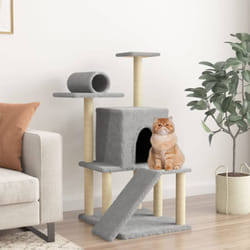 Vidaxl - Arbre à chat avec griffoirs en sisal gris clair 110,5 cm