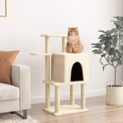 Gardez vos adorables chats amusés sans fin avec cet arbre à chat tout-en-un ! Tour pour chats tout-en-un : le mobilier pour c ...