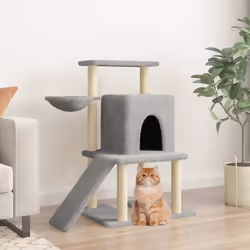 Gardez vos adorables chats amusés sans fin avec cet arbre à chat tout-en-un ! Tour pour chats tout-en-un : le mobilier pour c ...