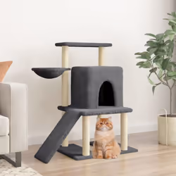 Gardez vos adorables chats amusés sans fin avec cet arbre à chat tout-en-un ! Tour pour chats tout-en-un : le mobilier pour c ...