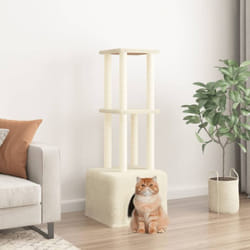 Vidaxl - Arbre à chat avec griffoirs en sisal Crème 133,5 cm