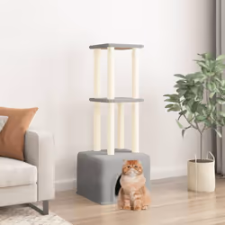 Gardez vos adorables chats amusés sans fin avec cet arbre à chat tout-en-un ! Tour pour chats tout-en-un : le mobilier pour c ...