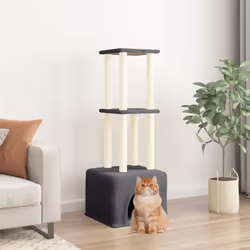 Gardez vos adorables chats amusés sans fin avec cet arbre à chat tout-en-un ! Tour pour chats tout-en-un : le mobilier pour c ...