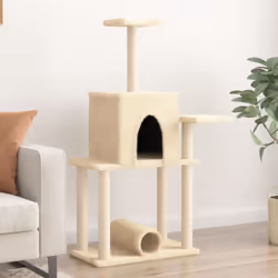 Gardez vos adorables chats amusés sans fin avec cet arbre à chat tout-en-un ! Tour pour chats tout-en-un : le mobilier pour c ...