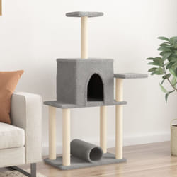 Arbre à chat avec griffoirs en sisal gris clair 122 cm - Vidaxl