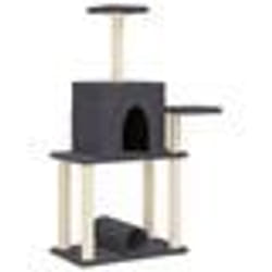 vidaXL Arbre à chat avec griffoirs en sisal gris foncé 122 cm