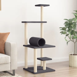 Vidaxl - Arbre à chat avec griffoirs en sisal gris foncé 136 cm