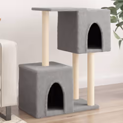 Gardez vos adorables chats amusés sans fin avec cet arbre à chat tout-en-un ! Tour pour chats tout-en-un : le mobilier pour c ...