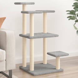 Arbres à chat avec plates-formes gris clair 98,5 cm Vidaxl