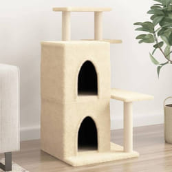 vidaXL Arbre à chat avec griffoirs en sisal crème 97 cm