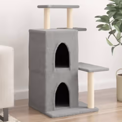 Gardez vos adorables chats amusés sans fin avec cet arbre à chat tout-en-un ! Tour pour chats tout-en-un : le mobilier pour c ...