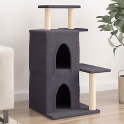 vidaXL Arbre à chat avec griffoirs en sisal gris foncé 97 cm