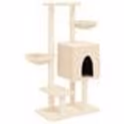vidaXL Arbre à chat avec griffoirs en sisal crème 117 cm