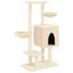 vidaXL Arbre à chat avec griffoirs en sisal crème 117 cm