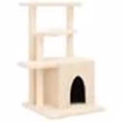 vidaXL Arbre à chat avec griffoirs en sisal crème 83,5 cm