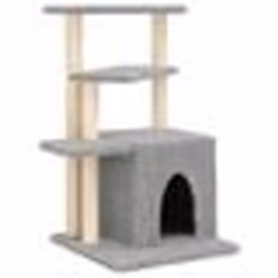 vidaXL Arbre à chat avec griffoirs en sisal gris clair 83,5 cm