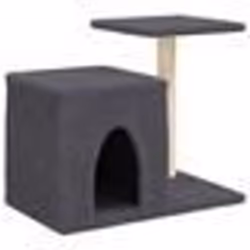 vidaXL Arbre à chat avec griffoirs en sisal gris foncé 50,5 cm