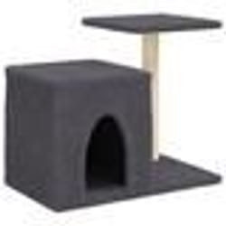 vidaXL Arbre à chat avec griffoirs en sisal gris foncé 50,5 cm